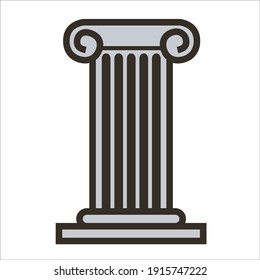 greek pillar style vector graphic