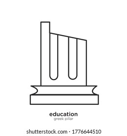 Greek pillar vector illustration lineal color and filled design