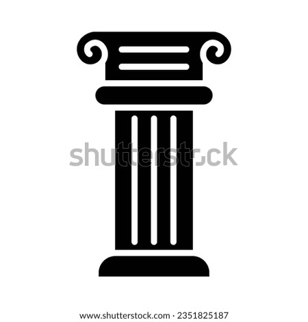 Greek Pillars Vector Glyph Icon For Personal And Commercial Use.
