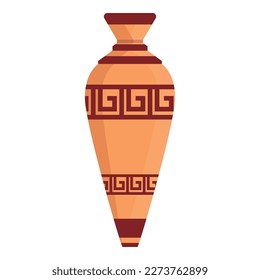 Greek pot icon cartoon vector. Ancient pottery. Classic gods