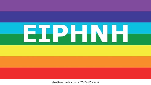 Greek Rainbow Peace Flag High Quality Illustration