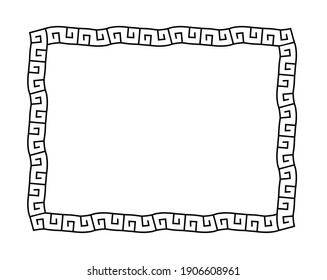 Greek Rectangle Frame Meander Pattern Border Stock Vector (Royalty Free ...