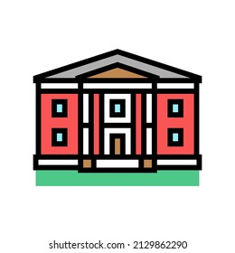 Greek Revival House Color Icon Vector. Greek Revival House Sign. Isolated Symbol Illustration