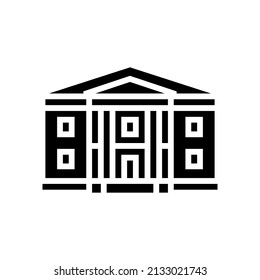 greek revival house glyph icon vector. greek revival house sign. isolated contour symbol black illustration