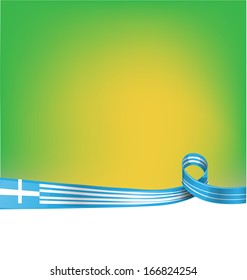 Greek ribbon flag background