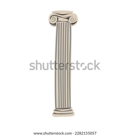 Greek or roman column icon. Flat illustration of greek column vector icon for web. Roman pillar.