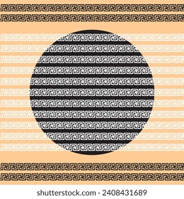 Greek roman pattern border decorative ornament. Ancient greek meander art design wave