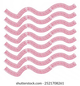 Greek roman pattern border decorative ornament Ancient Greek meander Textile design wave