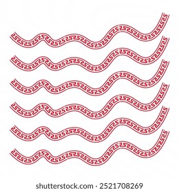 Greek roman pattern border decorative ornament Ancient Greek meander Textile design wave