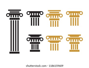 Greek and roman pillar. Outline vector pillar illustration. Architecture greek column icon