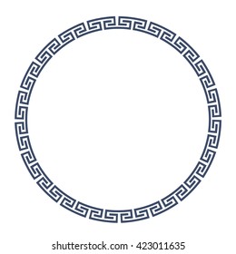 Greek round frame for design. Vector EPS10