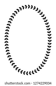 Greek round frame with olive tree leaves. Typical egyptian, assyrian and greek motives circle border. Arabic geometric texture. Islamic Art. Abstract geometric. Vector and illustration.
