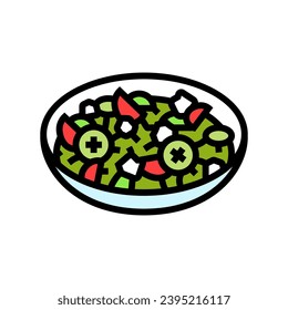 greek salad cuisine color icon vector. greek salad cuisine sign. isolated symbol illustration