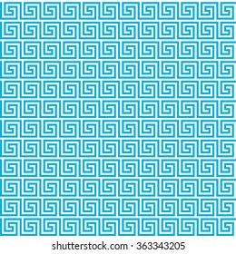 Greek seamless pattern background. Blue and white color.