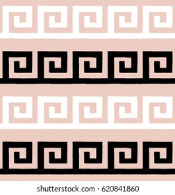 Greek seamless pattern, background or ornament. Ancient style, waves. Vector illustration