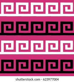 Greek seamless pattern, background or ornament. Ancient style, waves. Vector illustration