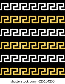 Greek seamless pattern, background or ornament. Ancient style, waves. Vector illustration