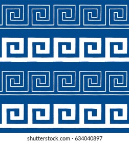 Greek seamless pattern, background or ornament. Ancient style, waves. Vector illustration