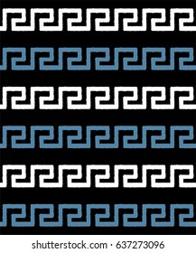 Greek seamless pattern, background or ornament. Ancient style, waves. Vector illustration