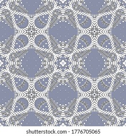 Greek seamless pattern. Vector elegant ornamental background. Tribal ethnic repeat floral backdrop. Geometric ornament with stars, ropes, abstract shapes, mazes, lines, frames. Greek key, meanders.