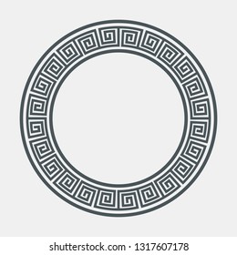 Greek set of frame, border, roman ornament quality vector illustration cut 