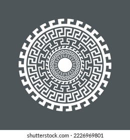 Greek set of frame, border, roman ornament quality vector illustration cut