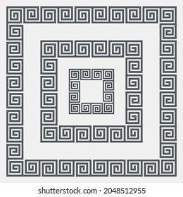 Greek Set Frame Corner Border Roman Stock Vector (Royalty Free ...