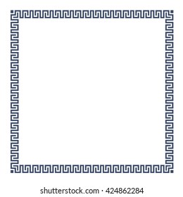 Greek simple decorative frame for design. Vector EPS10