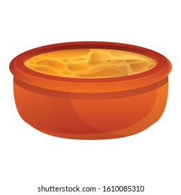 Greek soup icon. Cartoon of greek soup vector icon for web design isolated on white background