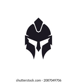 Greek Sparta Head Symbol Icon. Vintage Spartan Helmet Warrior Logo Design Inspiration
