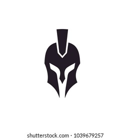 Greek Sparta / Spartan Helmet Warrior logo design 