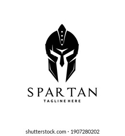 Greek Sparta or Spartan Helmet Warrior Logo Design