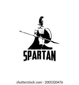 greek spartan logo vector illustration