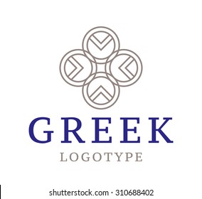 Greek Spartan Shield Logo
