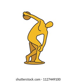 Greek statue icon. Cartoon illustration of Greek statue vector icon for web and advertising