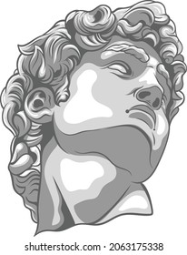 Greek Statue Illustration With Premium Quality Stock Vector