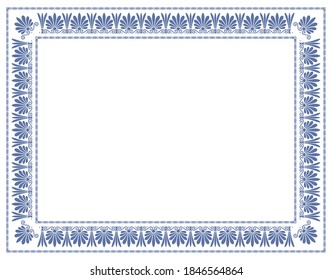 Greek style frame on a white background 