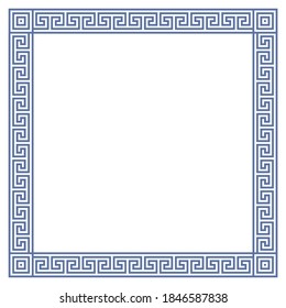 Greek style frame on a white background 