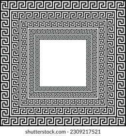 Greek style frame on a white background