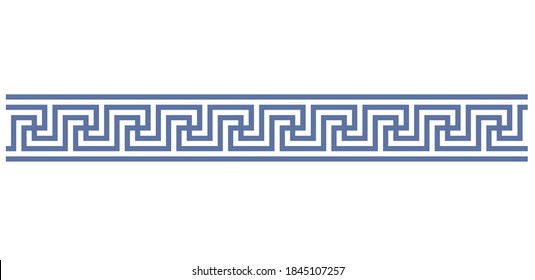 Greek Style Frieze On A White Background 