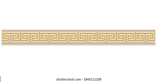 Greek Style Frieze On A White Background 