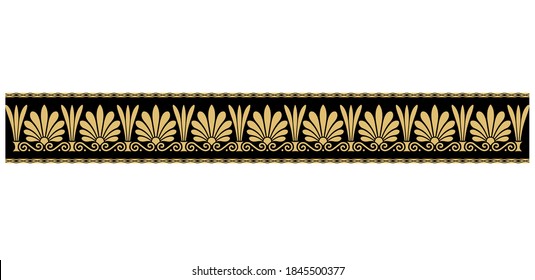 Greek Style Frieze On A White Background 