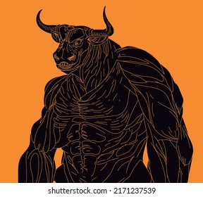 greek style Minotaur mythology monster