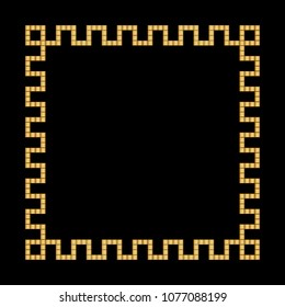 Greek style ornamental decorative frame pattern isolated. Greek Ornament. Vector antique frame pack. Decoration element patterns in black and white colors. Ethnic collections. Vector illustrations.