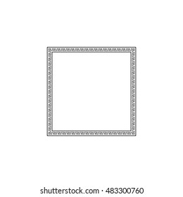 Greek style ornamental decorative frame pattern isolated. Greek Ornament. Vector antique frame pack. Decoration element patterns in black and white colors. Ethnic collections. Vector illustrations.