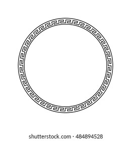 Greek style ornamental decorative frame pattern isolated. Greek Ornament. Vector antique frame pack. Decoration element patterns in black and white colors. Ethnic collections. Vector illustrations.