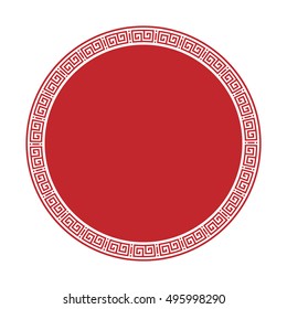 Greek style ornamental decorative frame pattern isolated. Greek Ornament. Vector antique frame pack. Decoration element patterns in red and white colors. Ethnic collections. Vector illustrations.