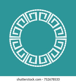 Greek style ornamental decorative frame pattern isolated. Greek Ornament. Vector antique frame pack. Decoration element patterns in black and white colors. Ethnic collections. Vector illustrations.