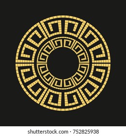 Greek style ornamental decorative frame pattern isolated. Greek Ornament. Vector antique frame pack. Decoration element patterns in black and white colors. Ethnic collections. Vector illustrations.