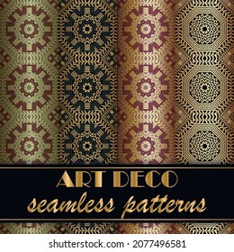 Modalidades griegas sin fisuras. Vectores elegantes de fondo ornamental. Repetir el fondo Deco. Colección de patrones. Ornamentos de mandalas geométricos coloridos. Diseño abstracto moderno de diferentes colores.